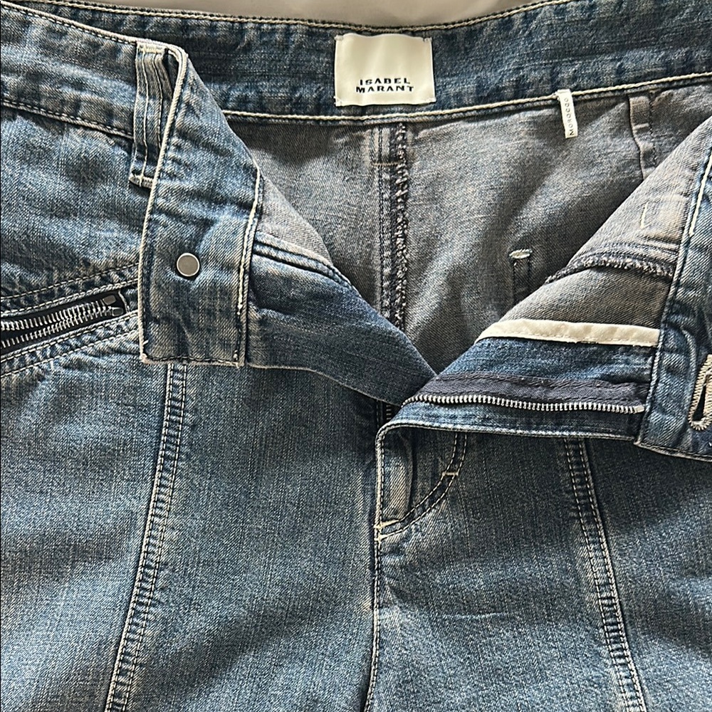 Isabel Marant Blue Boyfriend Jeans with Classic Denim Wash